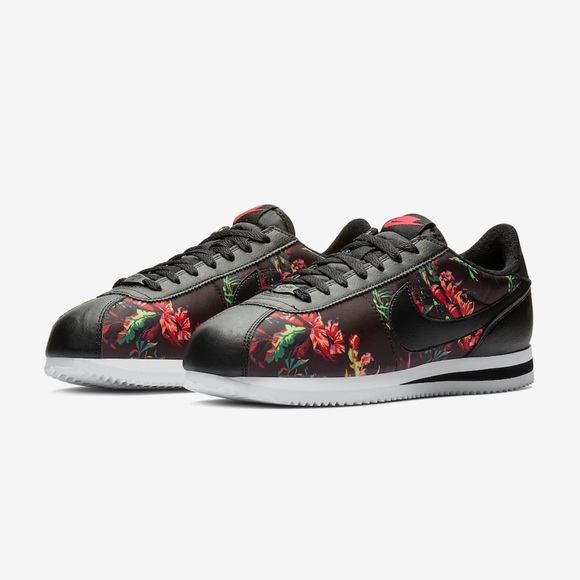 nike cortez floral swoosh